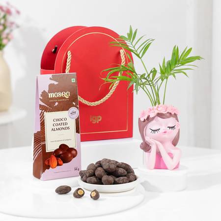 Palm Plant & Choco Almonds Combo-picture-12