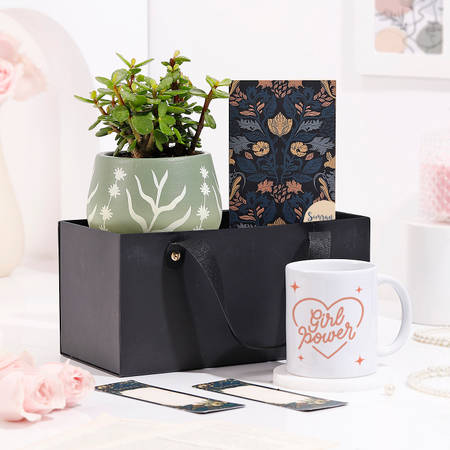 Personalized Women's Day Jade Plant Hamper-picture-13