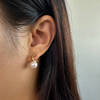 Shop 14K Gold Golden Crescent And Pearl Earrings