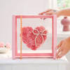 Gift 20 Pink Carnations Heart For Valentine's Day