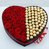 36 Roses And Ferrero in Box