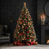 6 to 7 feet  Wonderful Green Fresh Christmas Tree With Decoration Online