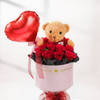 Buy 8 Red Roses Valentine's Day Bouquet With Teddy