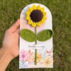 Adorable Handmade Crochet Sunflower - Single Piece