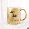 Gift Adventure Partners For Life Personalized Metallic Mug - Gold