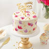 Alluring Floral Cake For Teachers Day (Half Kg)