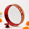 Buy Alluring Swastik Karwa Chauth Red Pooja Thali Hamper