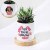 Amazing Mom Personalized Mother's Day Zebra Succulent