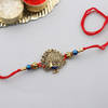 Gift Antique Metal Peacock Rakhi with Dairy Chocolates (2 Pcs)