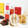 Antique Pearl Bhaiya Bhabhi Rakhi And Dessert Bonanza Hamper
