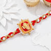 Auspicious Pearl And Meena Work Ganesha Rakhi Online