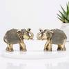 Auspicious Royal Elephant Brass Idol-Set Of 2
