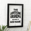 Gift Awesome Grandpa Personalized Acrylic Frame