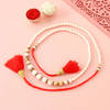 Gift Beads Rakhi With Premium Goodies And Pooja Thali