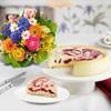 Berries Swirl Cheesecake & Fresh Mixed Flowers Combo