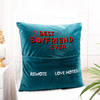 Shop Best Boyfriend Ever - Personalized Velvet Pocket Cushion - Blue