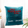 Shop Best Husband Ever - Personalized Velvet Pocket Cushion - Blue