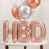 Buy Birthday Elegance Rose Gold And Silver Balloon Arrangement