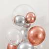 Shop Birthday Elegance Rose Gold And Silver Balloon Arrangement