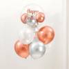 Gift Birthday Sparkle Rose Gold And Silver Balloon Arrangement