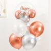 Buy Birthday Sparkle Rose Gold And Silver Balloon Arrangement