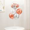 Birthday Sparkle Rose Gold And Silver Balloon Arrangement