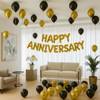 Black And Gold Anniversary Balloon Decoration