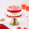 Buy Blissful Red Velvet Cake With Pink Gerberas Bouquet