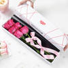 Gift Blooming 6 Pink Roses Flower Box