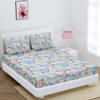 Blue Floral Double Bedsheet Online