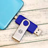 Blue USB Pen Drive 12 GB - Customize With Logo Online