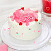 Buy Blushing Pink Balloons Roses And Cupids Delight Mini Cream Cake Combo