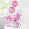 Blushing Pink Roses And Balloons