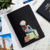 Gift Bold Black Passport Cover Combo