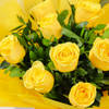 Shop Bouquet of 10 Yellow Roses in Tissue Wrapping
