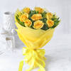 Gift Bouquet of 8 Yellow Roses with Teddy