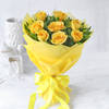 Gift Bouquet of 8 Yellow Roses with Teddy