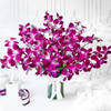 Bouquet of Purple Orchids in Glass vase (10 Stems) Online