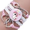 Bracelet - Infinite Love Unicorn Charm - Multi-Strand - Pink Online