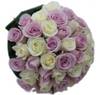 Bridal White and Lilac Roses bouquet