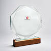 Brown Base Crystal Octagon Trophy
