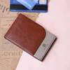 Buy Brown Corporate Gift Set with Leather Visiting Card Holder