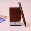 Brown Corporate Gift Set with Leather Visiting Card Holder Online