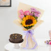 Charming Bouquet And Truffle Cake Combo