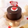 Charming Heart-Topped Truffle Cake for Valentine's Day (300g)