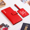 Charming Red Personalized Travel Wallet And Luggage Tag For Her
