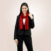 Gift Checkered Red Unisex Pashmina Muffler