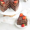 Shop Choco Strawberry Christmas Delight Cake (500 Gm)