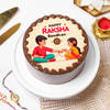 Chocolate Raksha Bandhan Photo Cake - Half kg Online