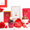Chocolates, Fragrance, and Cherry pendant Valentine's Day Hamper